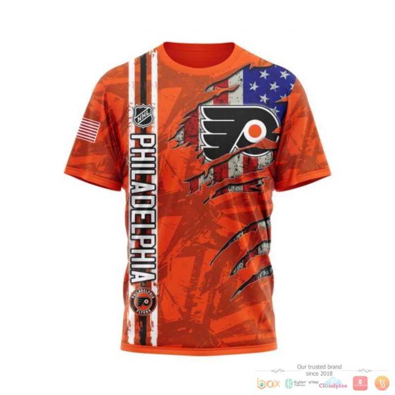 Personalized Philadelphia Flyers With American Flag 3d shirt hoodie 1 2 3 4 5