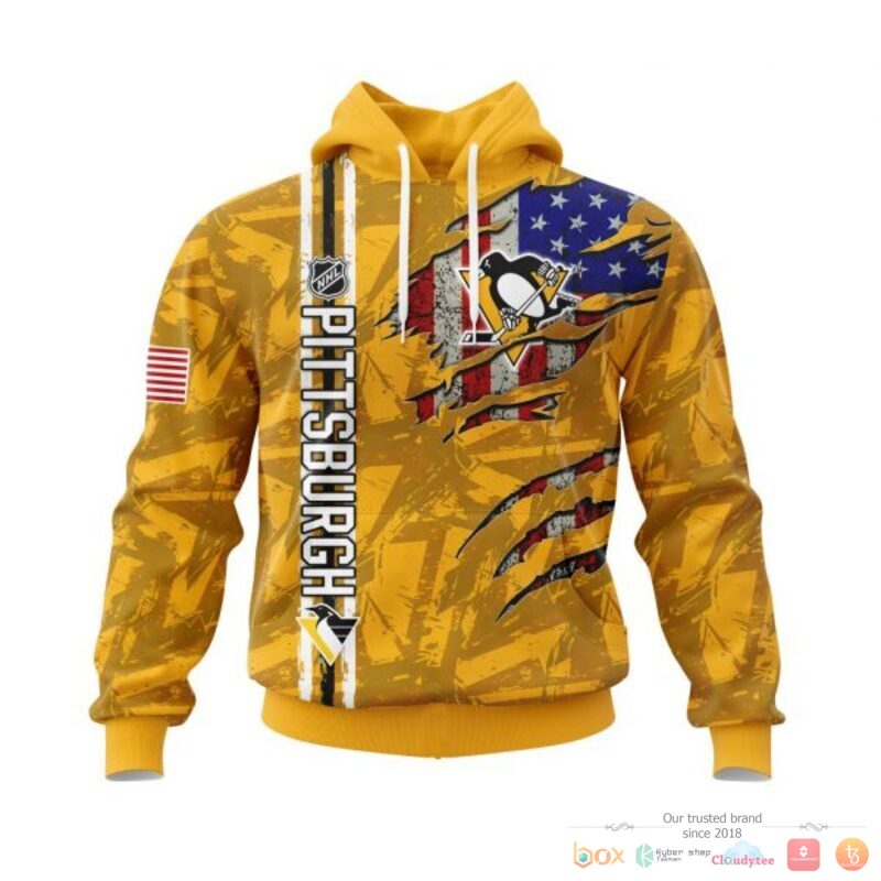 Personalized Pittsburgh Penguins With American Flag 3d shirt hoodie