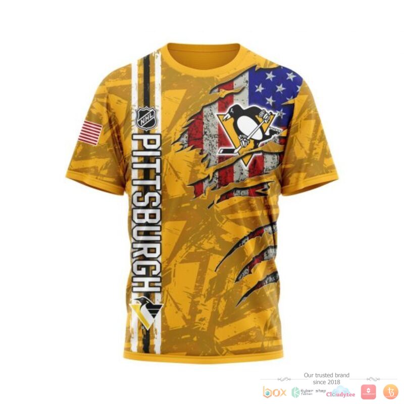 Personalized Pittsburgh Penguins With American Flag 3d shirt hoodie 1 2 3 4 5