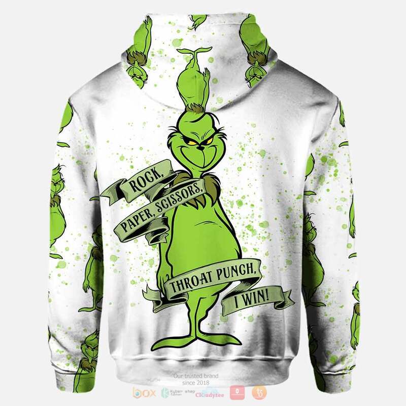 Personalized Rock Paper Scissors I Win The Grinch 3d hoodie legging 1 2 3 4 5