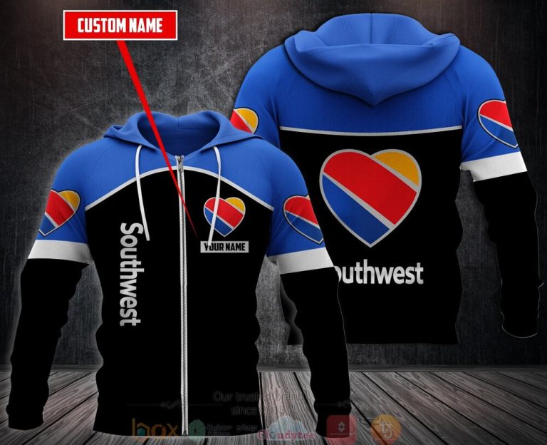 Personalized Southwest Airlines 3D Fleece Hoodie Hoodie 1 2