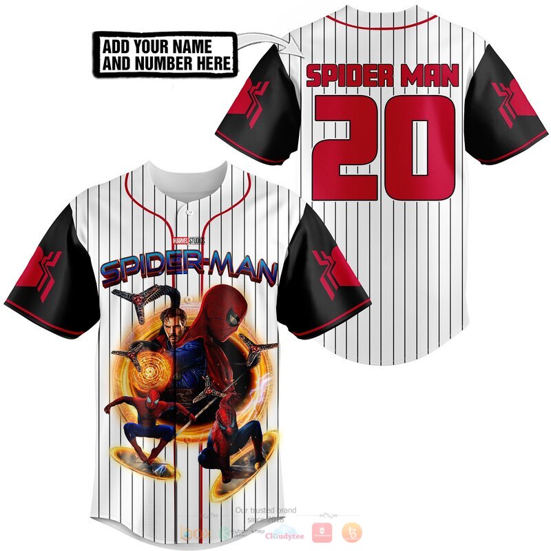 Personalized Spider Man Doctor Strange baseball jersey