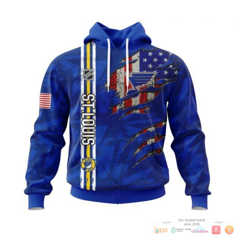 Personalized St. Louis Blues With American Flag 3d shirt hoodie
