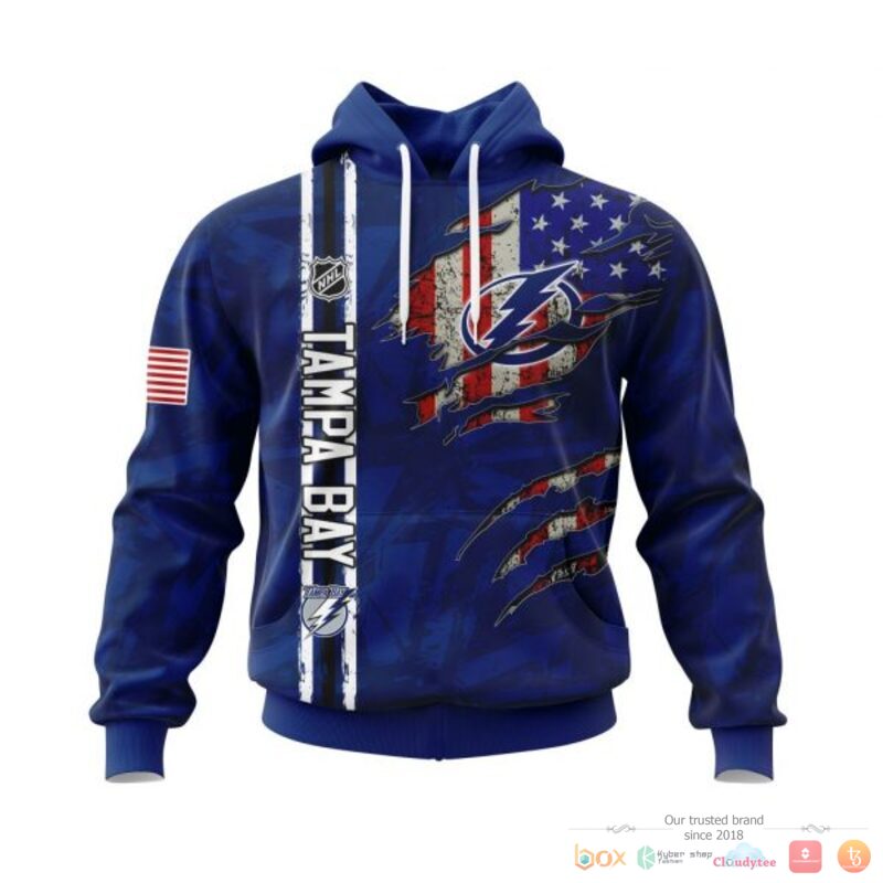 Personalized Tampa Bay Lightning With American Flag 3d shirt hoodie