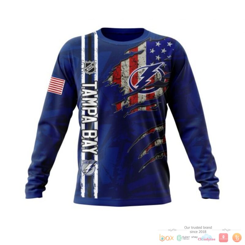 Personalized Tampa Bay Lightning With American Flag 3d shirt hoodie 1 2 3