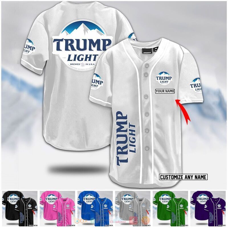 Personalized Trump light beer baseball jersey