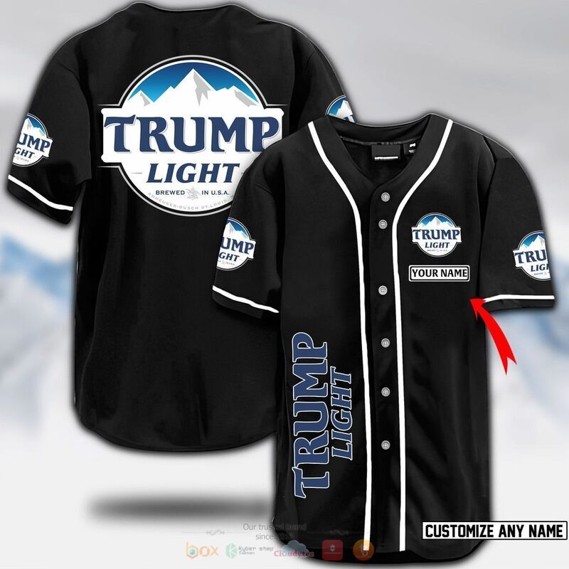 Personalized Trump light beer baseball jersey 1 2