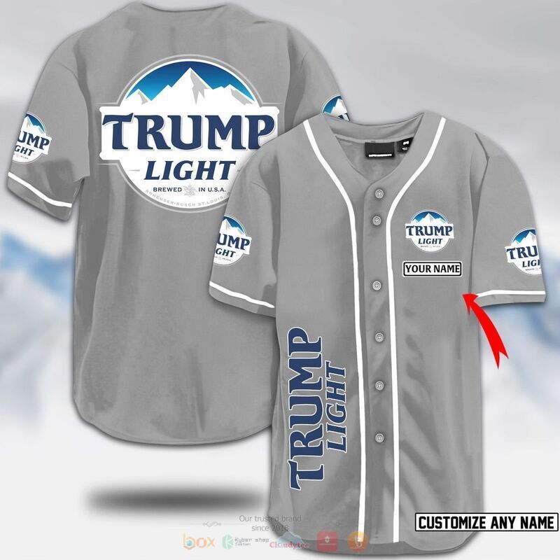 Personalized Trump light beer baseball jersey 1 2 3 4 5