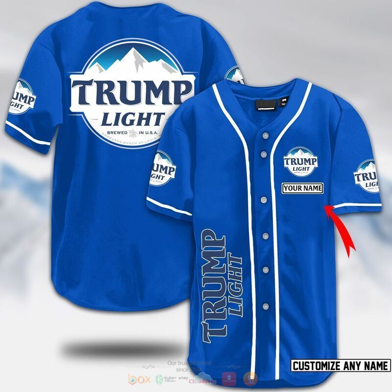 Personalized Trump light beer baseball jersey 1 2 3 4 5 6