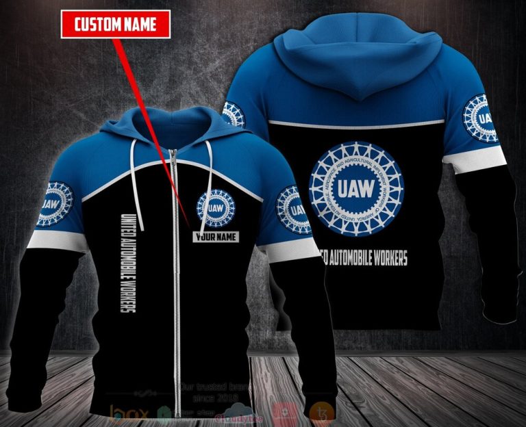 Personalized United Automobile Workers 3D Fleece Hoodie Hoodie 1 2