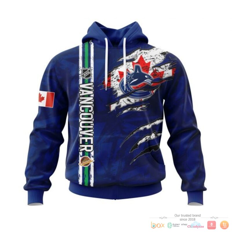 Personalized Vancouver Canucks With Canada Flag 3d shirt hoodie