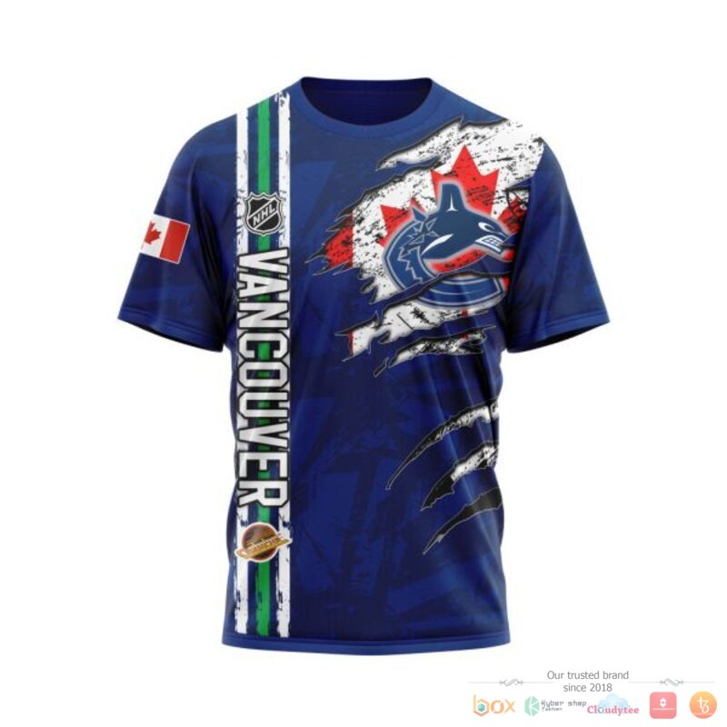 Personalized Vancouver Canucks With Canada Flag 3d shirt hoodie 1 2 3 4 5
