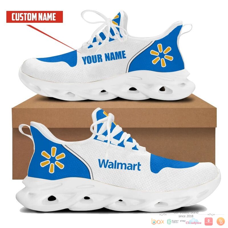 Personalized Walmart white Clunky Max Soul Shoes