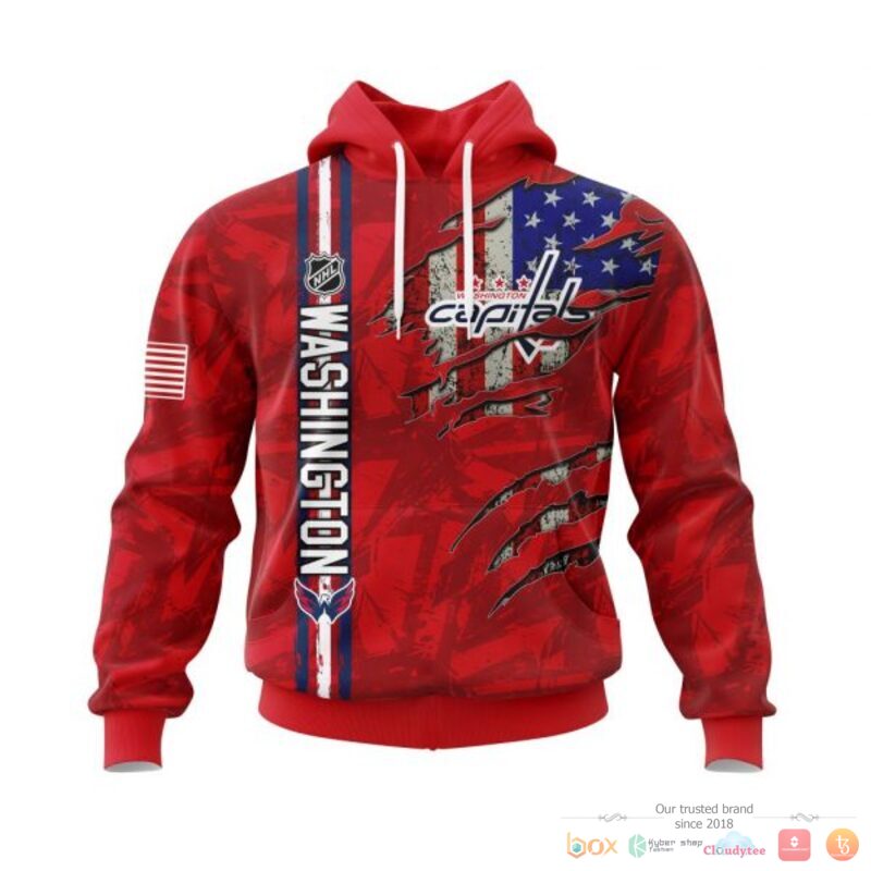 Personalized Washington Capitals With American Flag 3d shirt hoodie