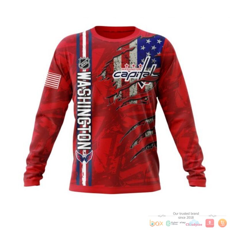 Personalized Washington Capitals With American Flag 3d shirt hoodie 1 2 3