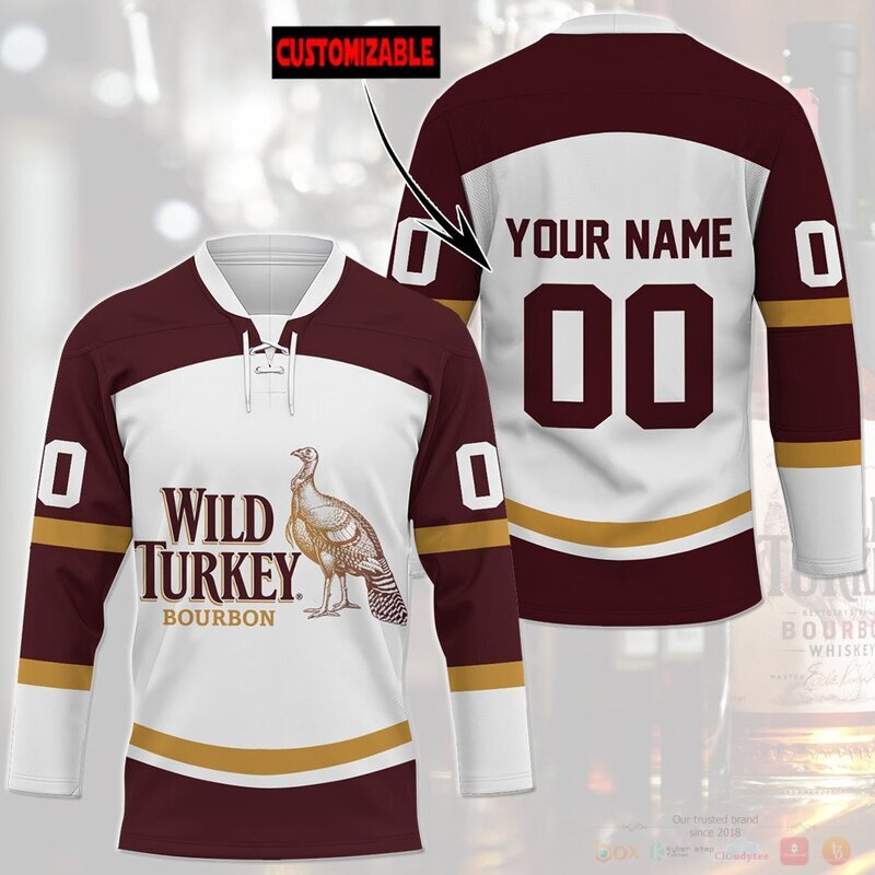 Personalized Wild Turkey Bourbon Hockey Jersey