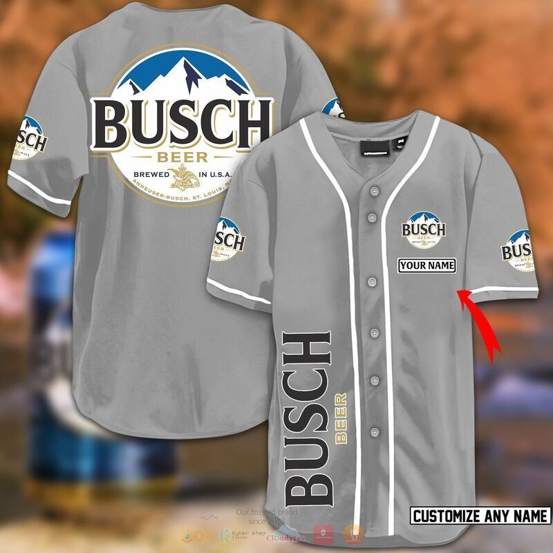Personalized busch beer baseball jersey 1 2