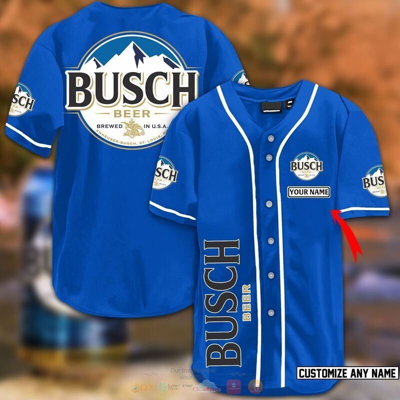 Personalized busch beer baseball jersey 1 2 3 4