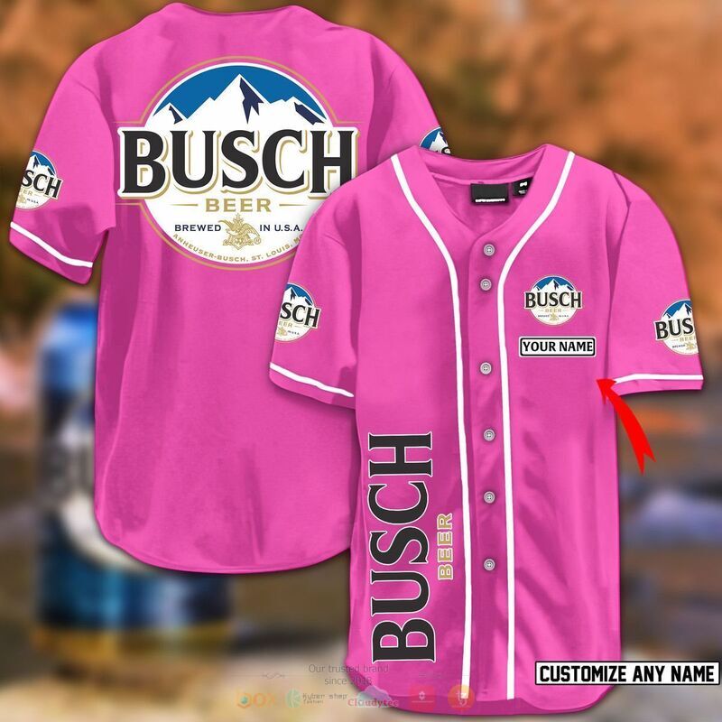 Personalized busch beer baseball jersey 1 2 3 4 5