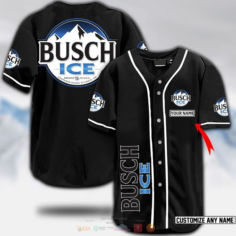 Personalized busch ice beer baseball jersey 1 2 3