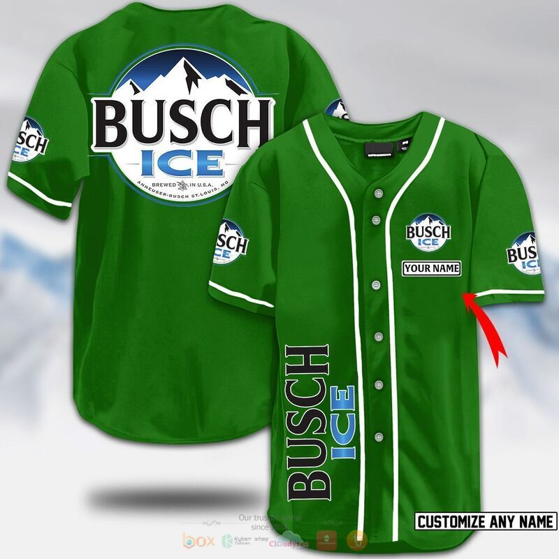 Personalized busch ice beer baseball jersey 1 2 3 4 5