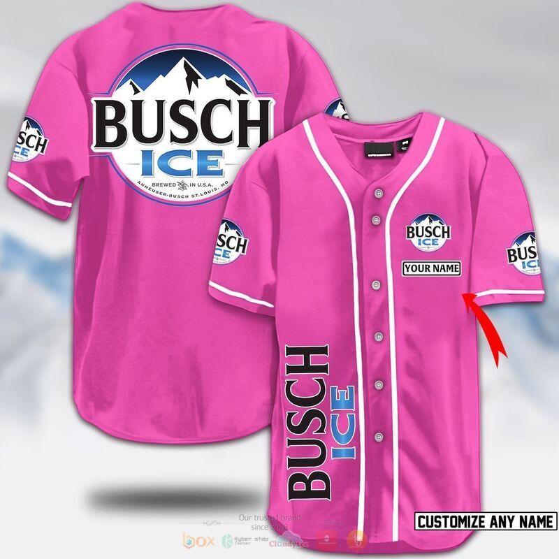 Personalized busch ice beer baseball jersey 1 2 3 4 5 6 7