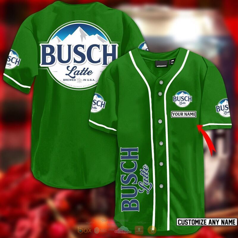 Personalized busch latte beer baseball jersey 1 2 3