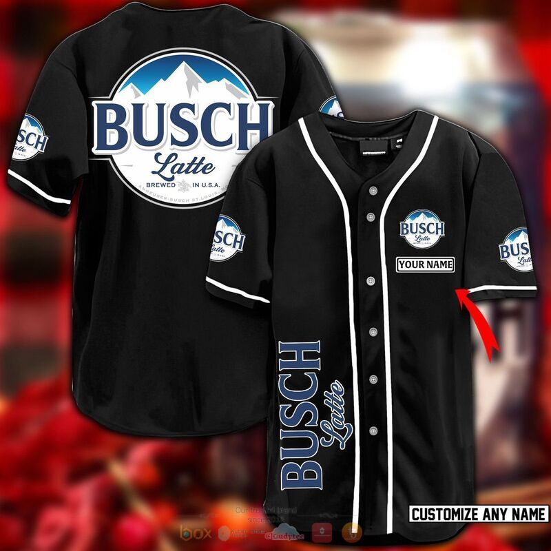 Personalized busch latte beer baseball jersey 1 2 3 4 5