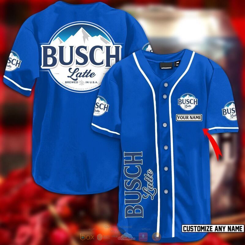 Personalized busch latte beer baseball jersey 1 2 3 4 5 6 7
