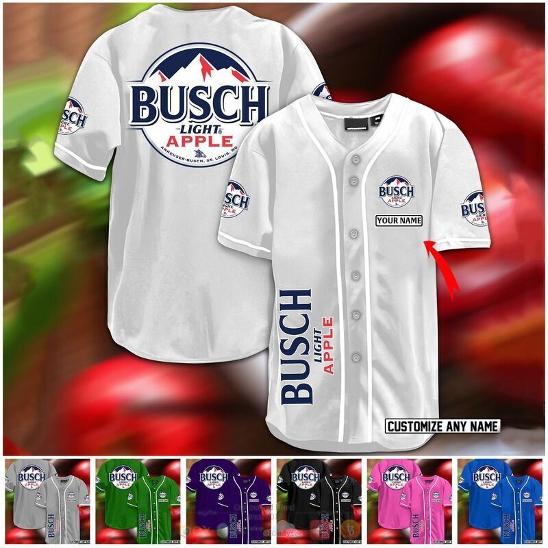 Personalized busch ligth apple baseball jersey