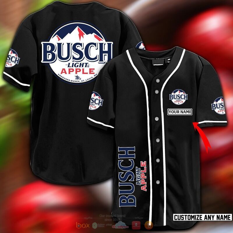 Personalized busch ligth apple baseball jersey 1 2 3