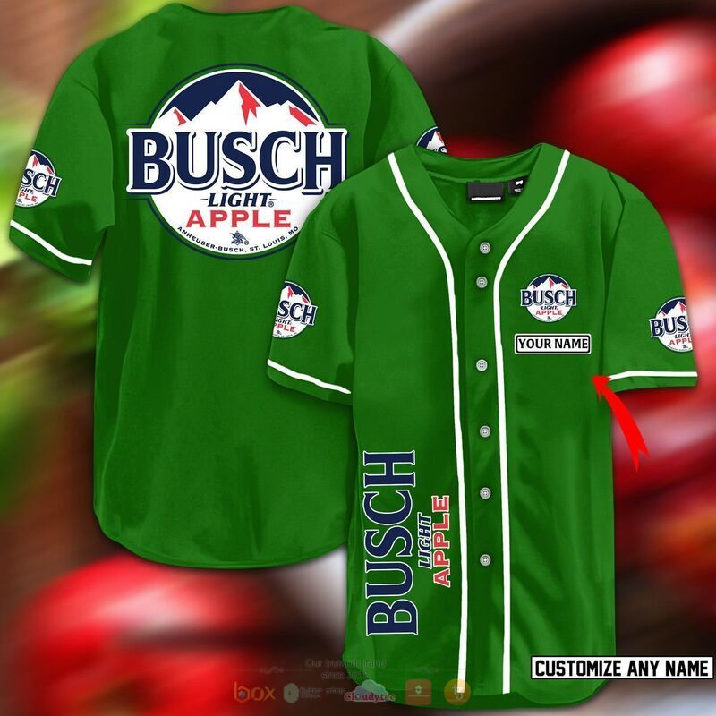 Personalized busch ligth apple baseball jersey 1 2 3 4