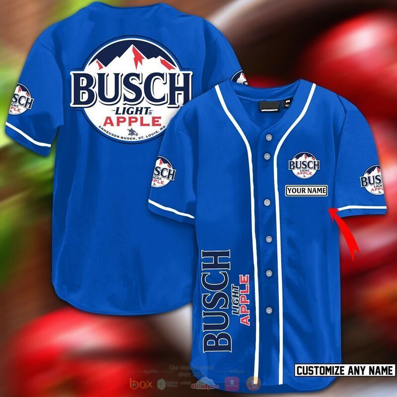 Personalized busch ligth apple baseball jersey 1 2 3 4 5