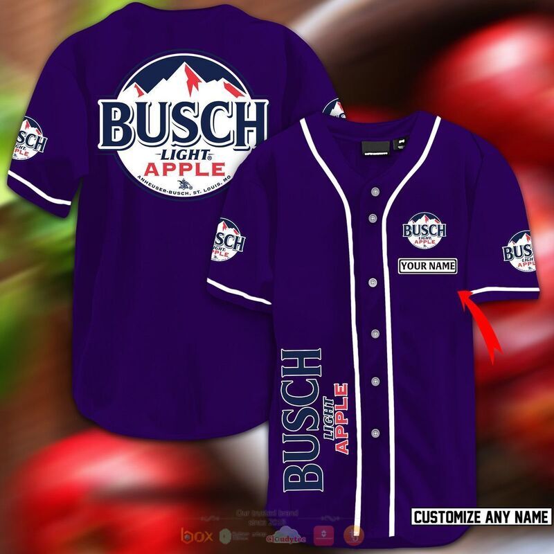 Personalized busch ligth apple baseball jersey 1 2 3 4 5 6 7