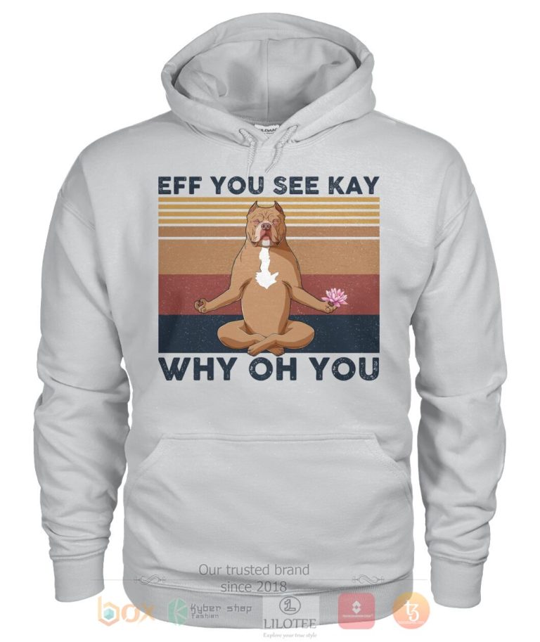 Pitbull Yoga Eff You See Kay Why Oh You 3D Hoodie Shirt 1