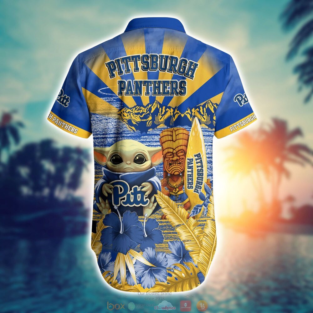 Pittsburgh Panthers NCAA Baby Yoda Hawaiian Shirt Shorts 1 2