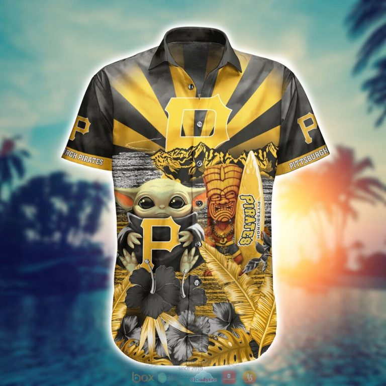 Pittsburgh Pirates MLB Baby Yoda Hawaiian Shirt Shorts 1