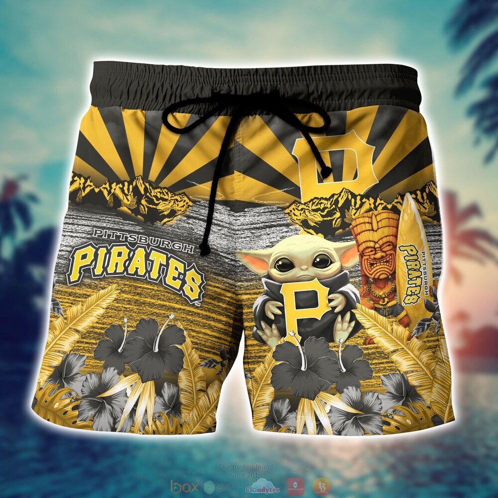 Pittsburgh Pirates MLB Baby Yoda Hawaiian Shirt Shorts 1 2 3