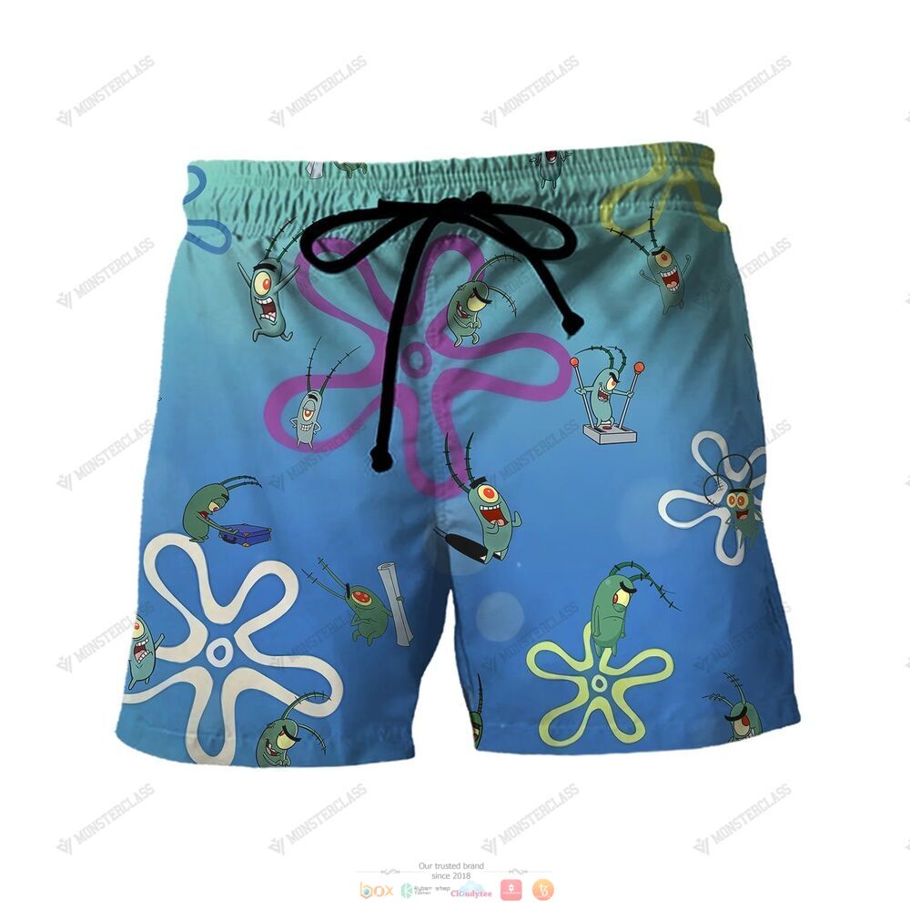 Plankton Hawaiian Shirt Shorts 1