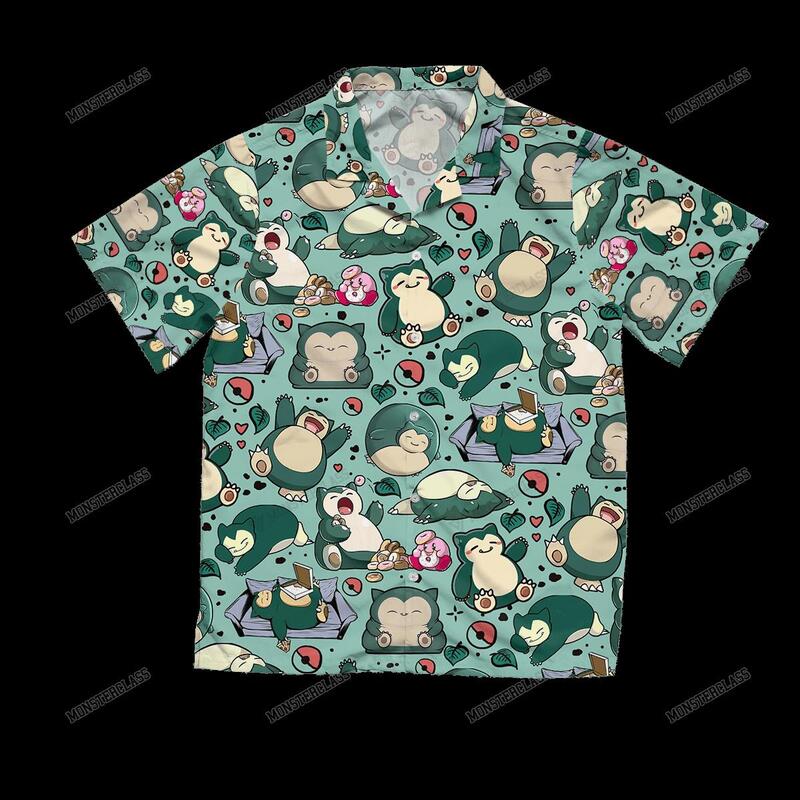 Pokemon Snorlax Hawaiian Shirt Short
