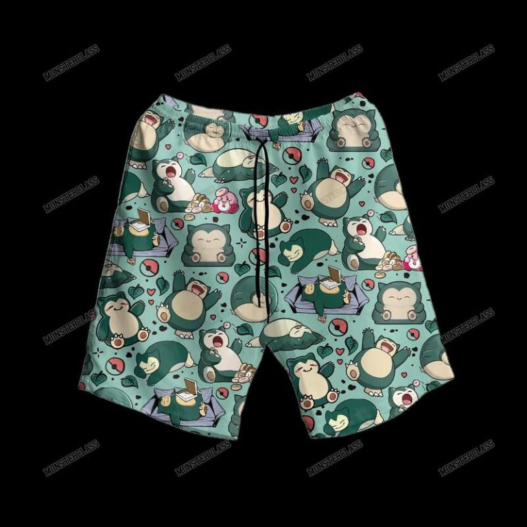 Pokemon Snorlax Hawaiian Shirt Short 1 2