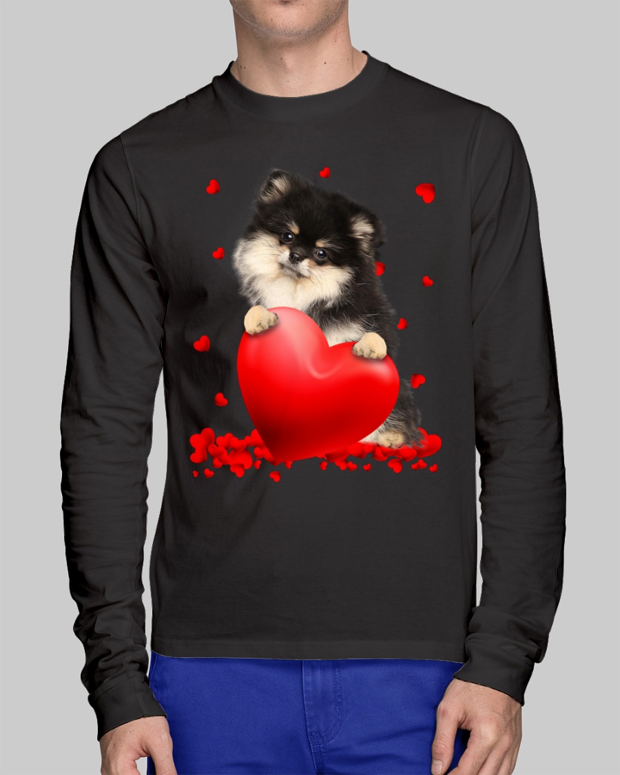 Pomeranian Valentine Hearts shirt hoodie 10