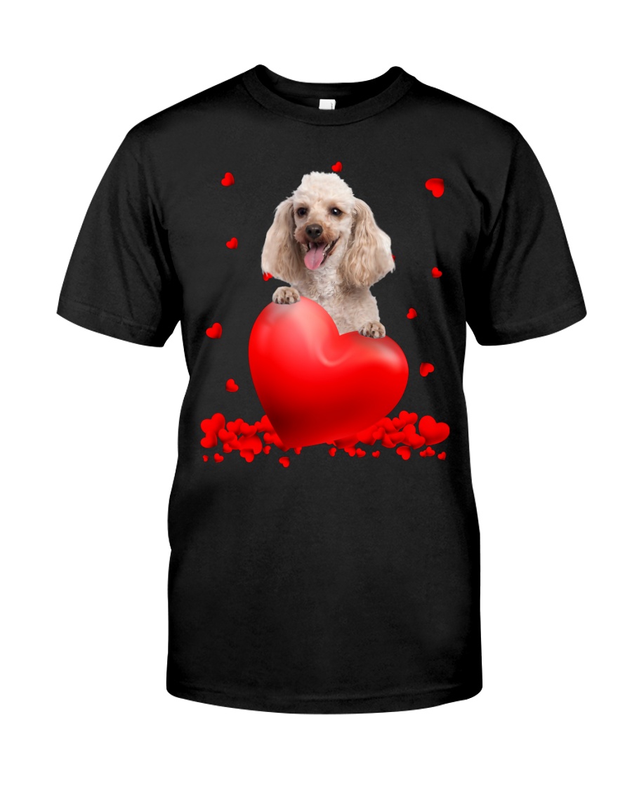 Poodle Valentine Hearts shirt hoodie 1