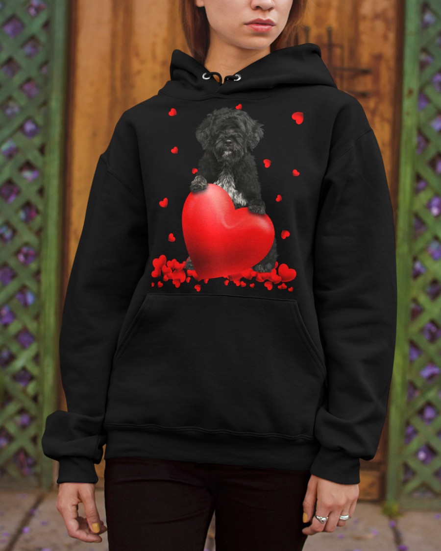 Portuguese Water Dog Valentine Hearts shirt hoodie 6