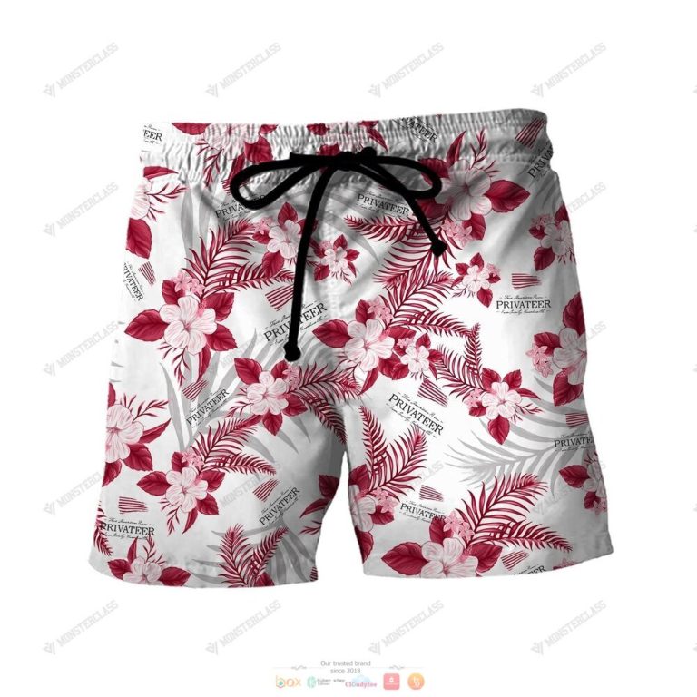 Privateer Tropical Plant Hawaiian Shirt Shorts 1