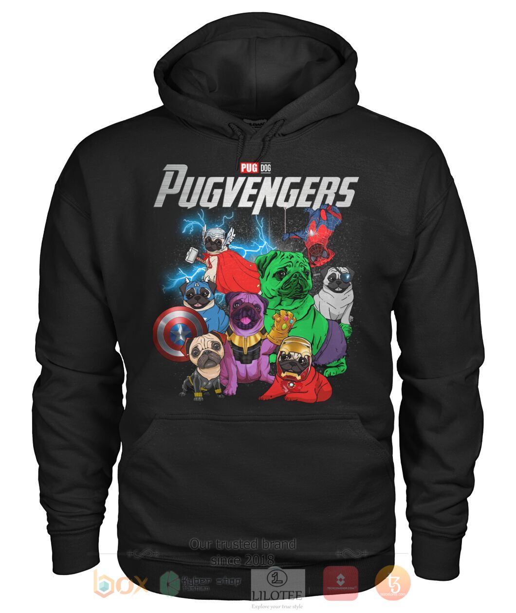 Pug Dog Pugvenger 3D Hoodie Shirt 1