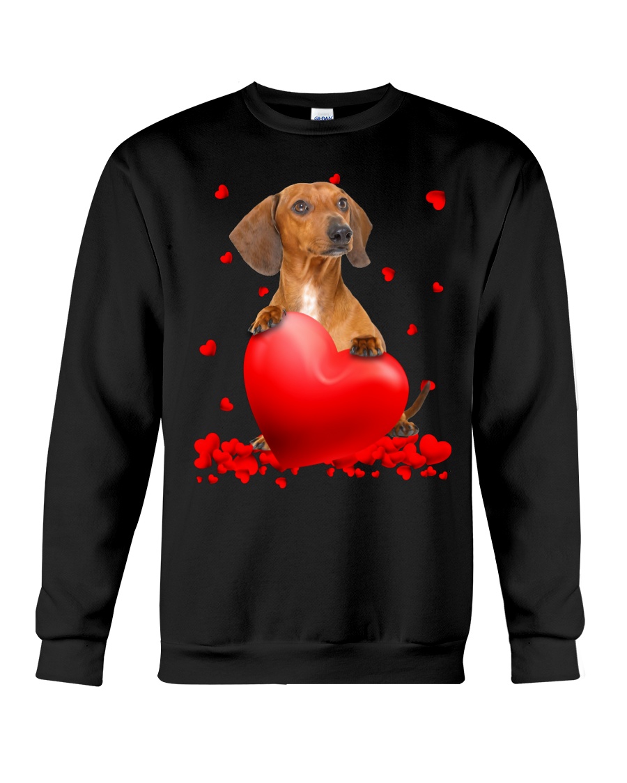 QHWJurpc Red Dachshund Valentine Hearts shirt hoodie 7