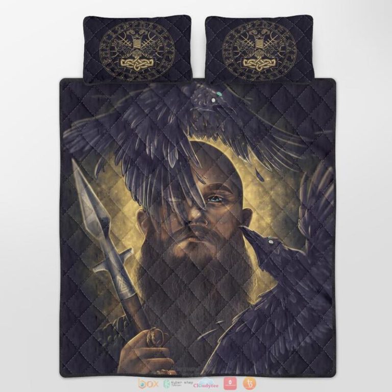 Raven Spear black Quilt Bedding Set