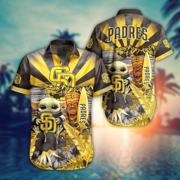 San Diego Padres MLB Baby Yoda Hawaiian Shirt Shorts