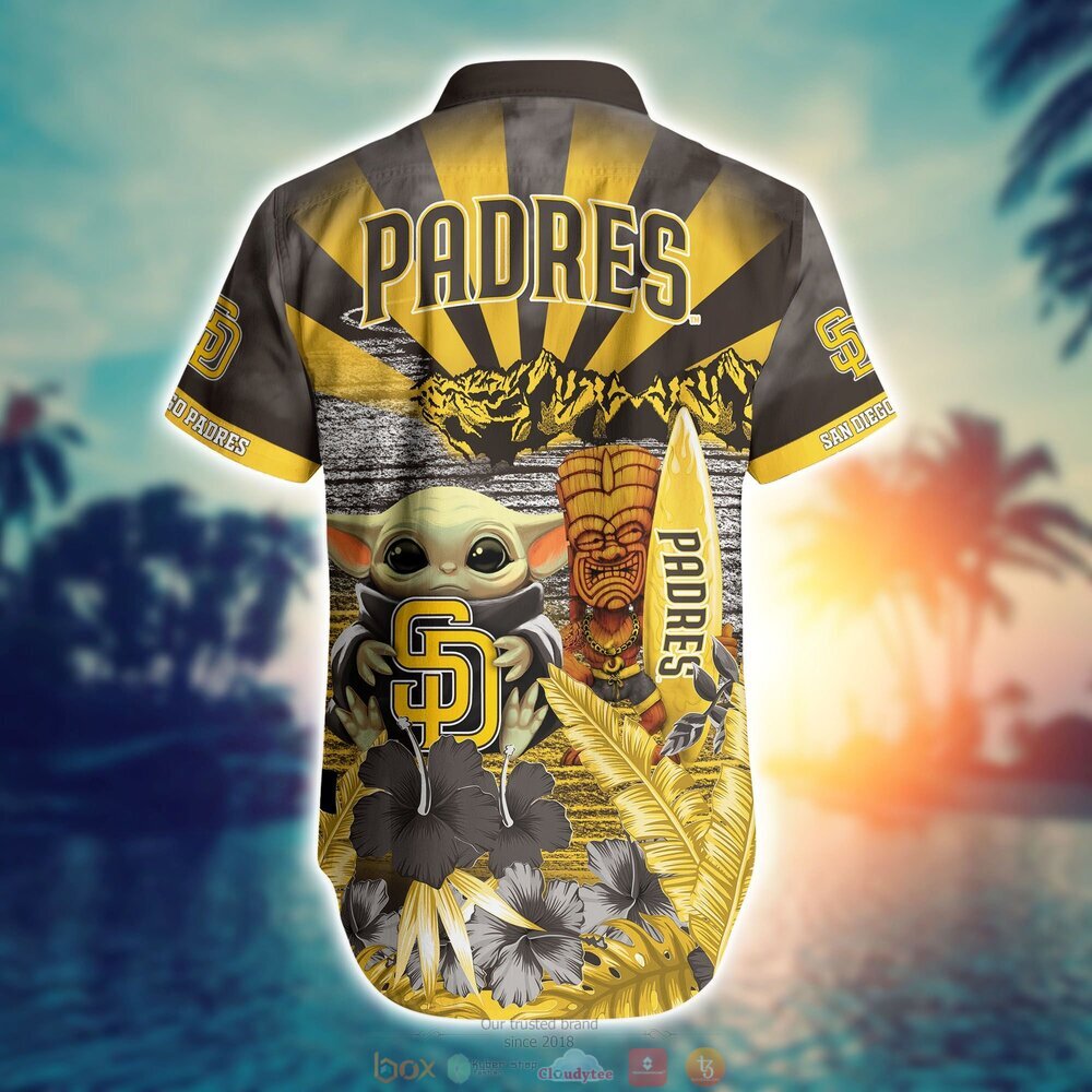 San Diego Padres MLB Baby Yoda Hawaiian Shirt Shorts 1 2